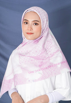 WK041 kerudung segi empat voal DAW Project Lilith Series baby pink