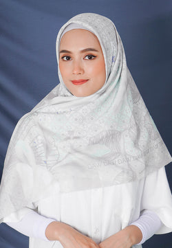 WK042 kerudung segi empat voal DAW Project Lilith Series abu muda