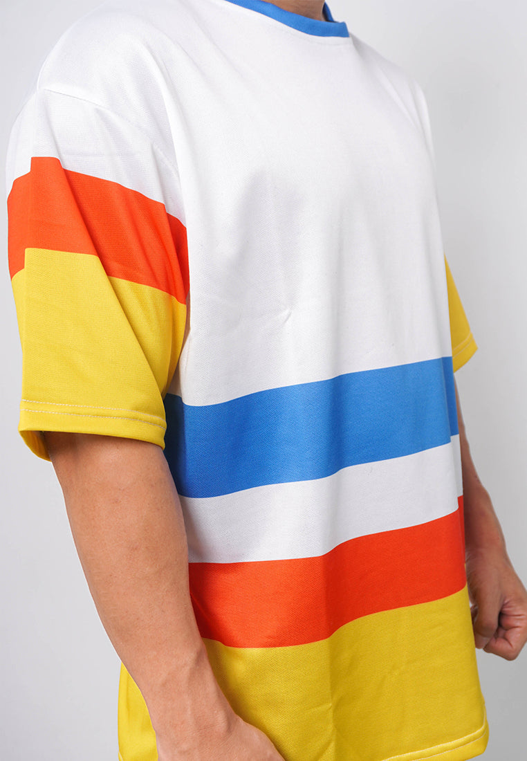 NX010 kaos oversize light scuba superstripe yellow red blue