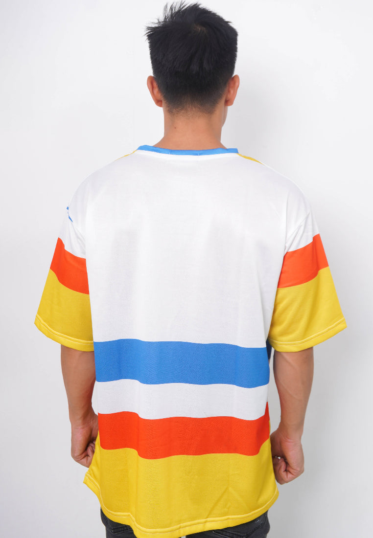 NX010 kaos oversize light scuba superstripe yellow red blue