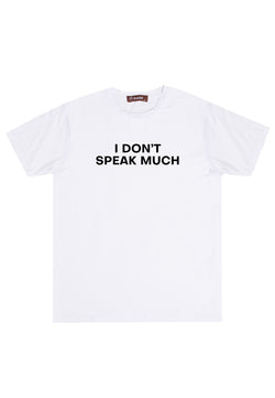 NTC70 kaos distro cowok keren branded kece introvert I Don't Speak Much anti kusut putih