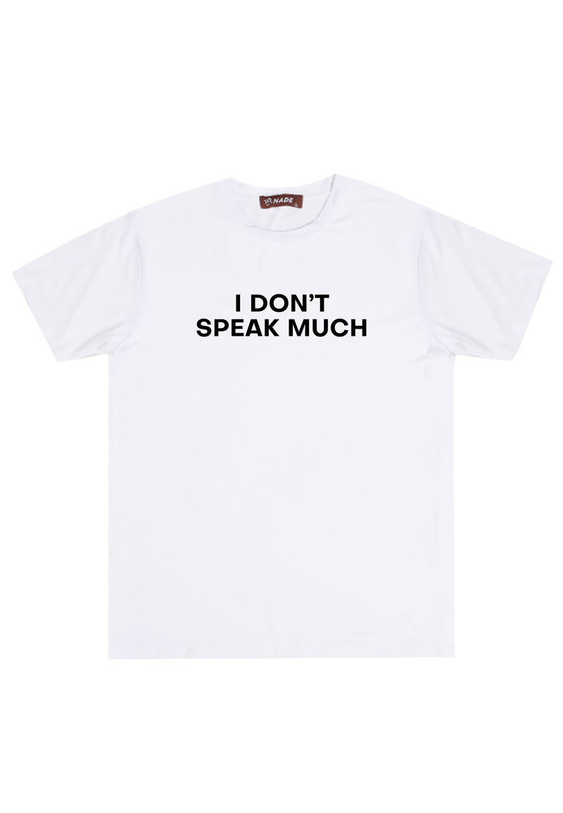 NTC70 kaos distro cowok keren branded kece introvert I Don't Speak Much anti kusut putih