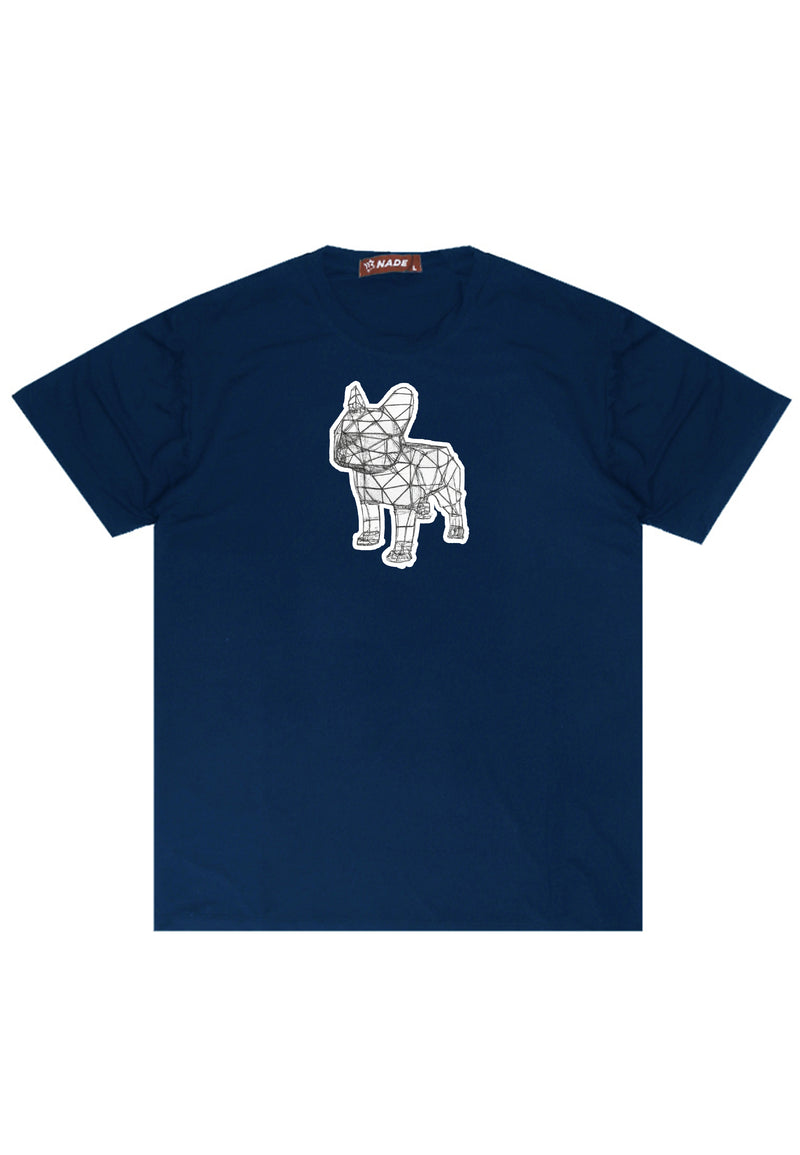 NTC93 kaos gambar anjing bulldog pitbull pug lucu wiremesh distro pria wanita navy