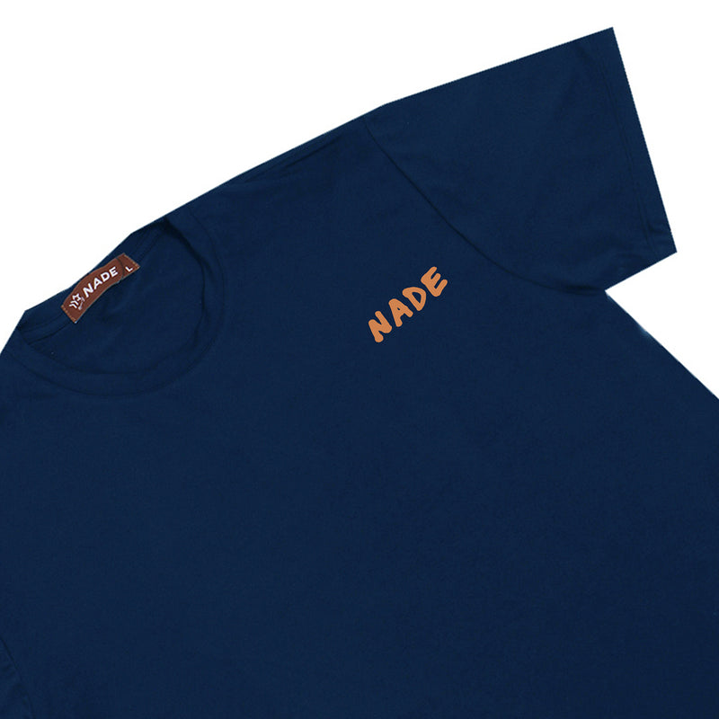 NTD05 kaos stretch anti kusut cepat kering distro pria "nade marker" navy