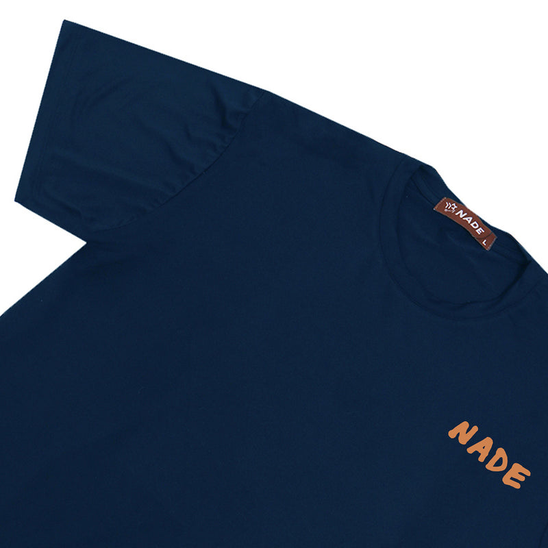 NTD05 kaos stretch anti kusut cepat kering distro pria "nade marker" navy