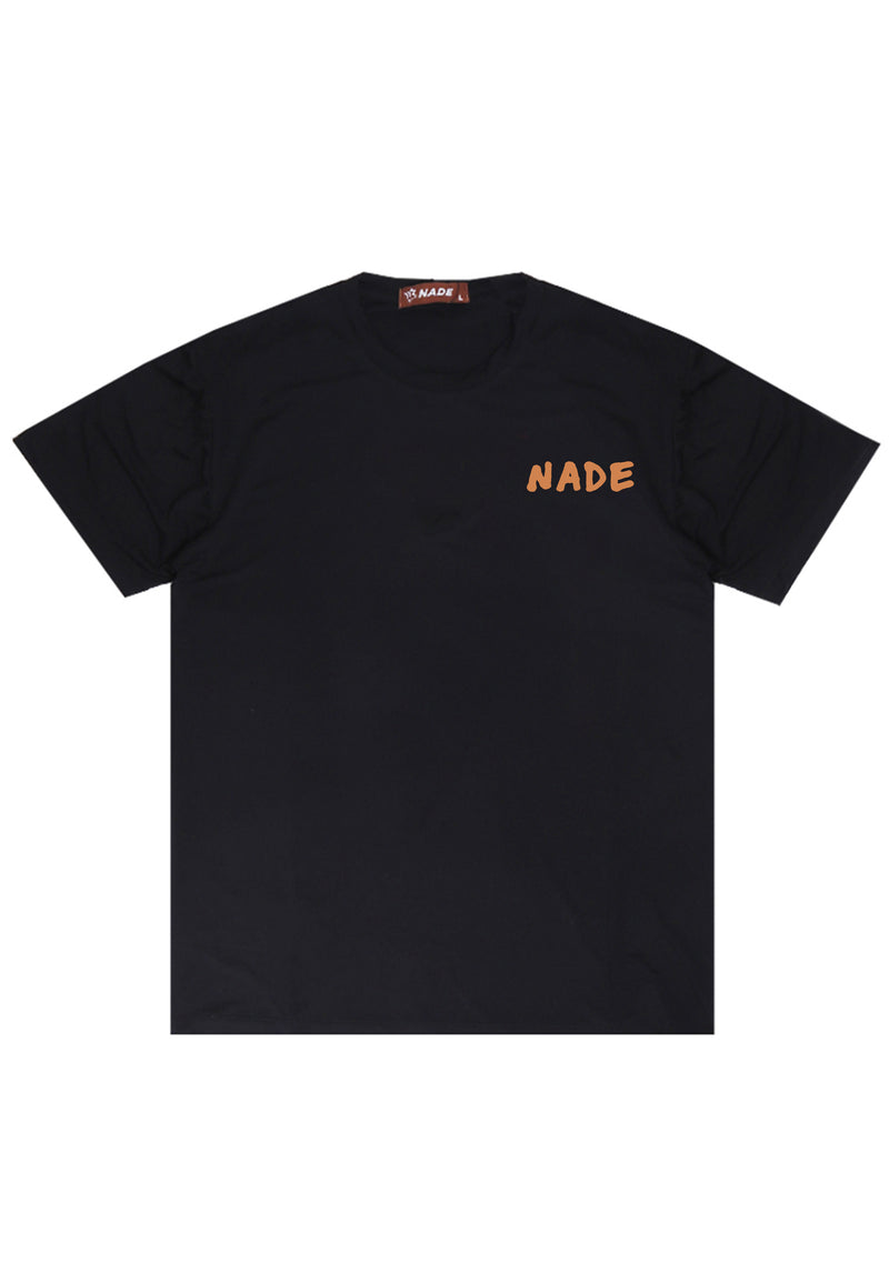 NTD07 kaos stretch anti kusut cepat kering distro pria "nade marker" hitam